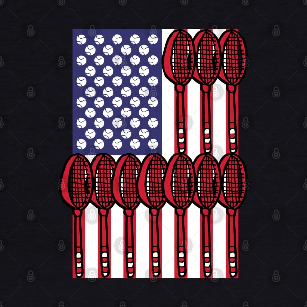 US Open tennis flag by TopTennisMerch